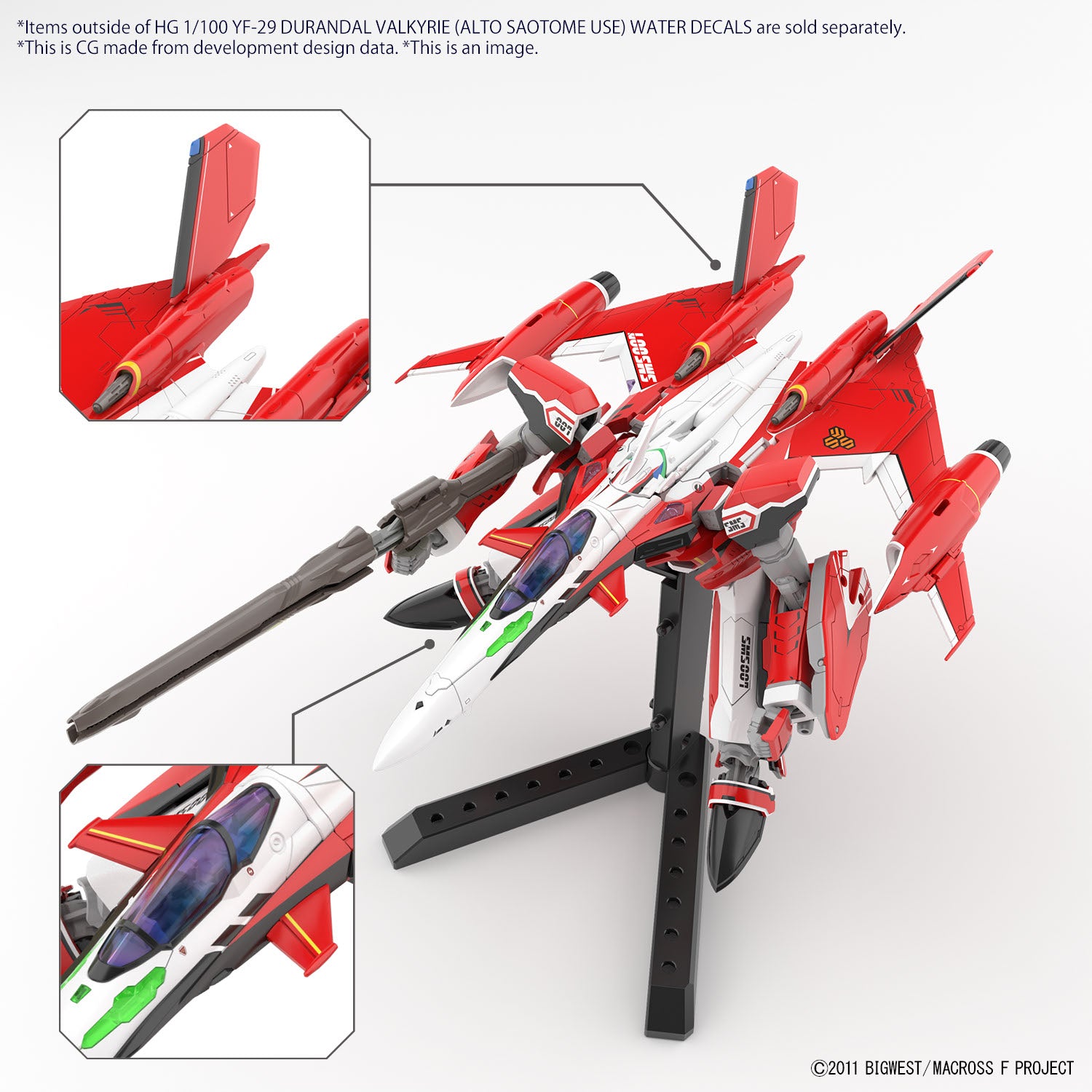 HG 1/100 YF-29 Durandal Valkyrie (Alto Saotome Use) Water Decals