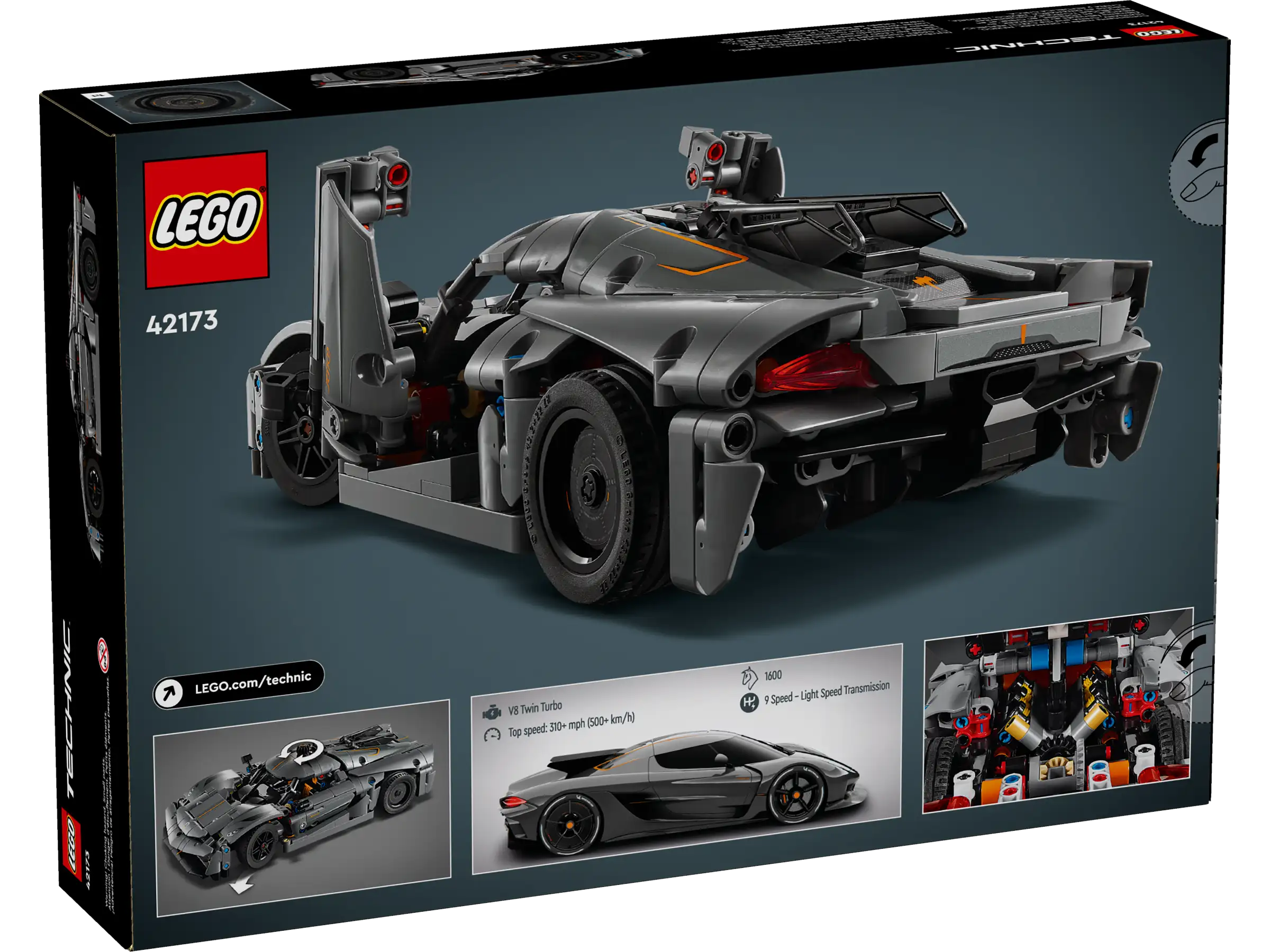 LEGO 42173 Koenigsegg Jesko Absolut Grey Hypercar